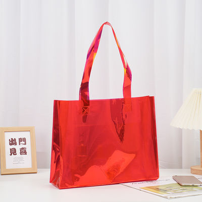 Logo personalizzato Transparente impermeabile Neon Candy Color PVC Tote Bag per la pubblicità