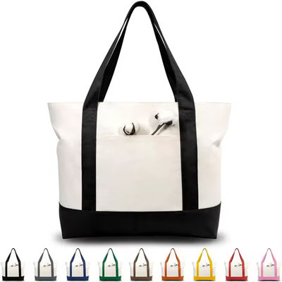 Unisex Moda grande capacità Canvas Tote Bag per lo shopping e la spiaggia