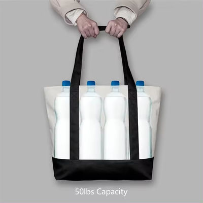 Unisex Moda grande capacità Canvas Tote Bag per lo shopping e la spiaggia
