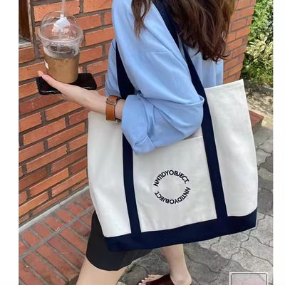 Unisex Moda grande capacità Canvas Tote Bag per lo shopping e la spiaggia