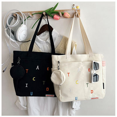 2023 Canvas Tote Shoulder Bag per donna gentile in medio 30-50cm colore personalizzato