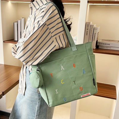 2023 Canvas Tote Shoulder Bag per donna gentile in medio 30-50cm colore personalizzato