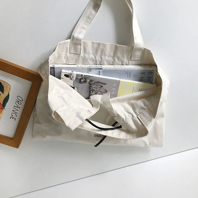 Materiale di rivestimento in poliestere Logo personalizzato Linno stampato di cotone tela di tiraggio String Tote Bag