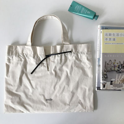 Materiale di rivestimento in poliestere Logo personalizzato Linno stampato di cotone tela di tiraggio String Tote Bag