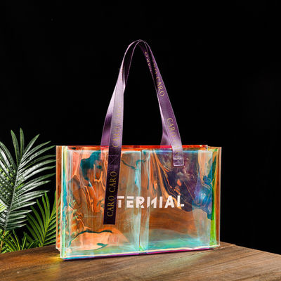 Borsa da spiaggia olografica a logo personalizzato con maniglia più forte e altro tipo di modello