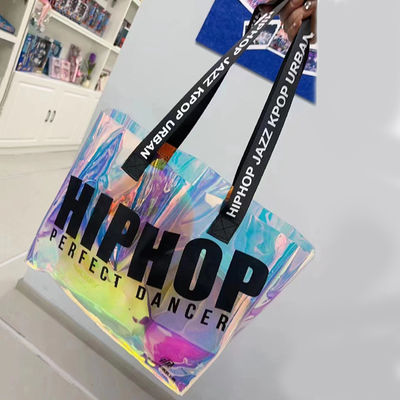 Borsa da spiaggia olografica a logo personalizzato con maniglia più forte e altro tipo di modello