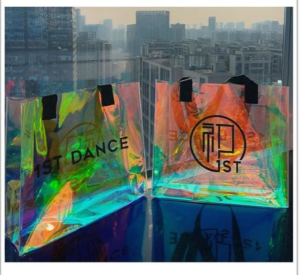Borsa da spiaggia olografica a logo personalizzato con maniglia più forte e altro tipo di modello