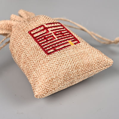 Modello di cartone animato Diy personalizzato Protezione ambientale Canapa Moda Linen Drawstring Bag