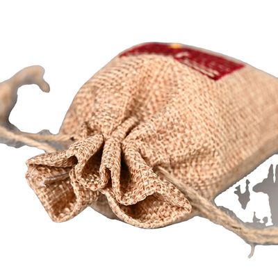 Modello di cartone animato Diy personalizzato Protezione ambientale Canapa Moda Linen Drawstring Bag