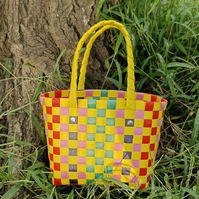 Bagno Raffia da femminuccia triangolare di paglia ecologico per viaggiare e uscire