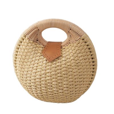 Donne Summer Natural Raffia Straw Bag Shell Shape Rattan Straw Tote per le vacanze in spiaggia