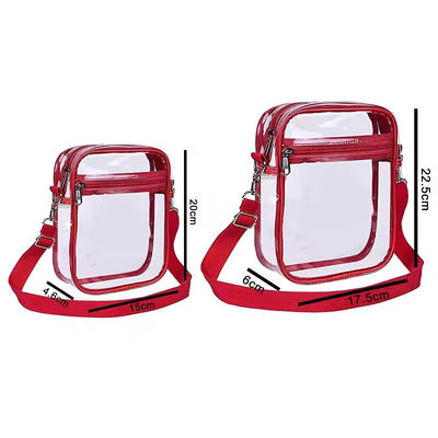 Borsa Messaggero in PVC trasparente a corpo crocifisso Di colore diverso Borsa a spalla trasparente