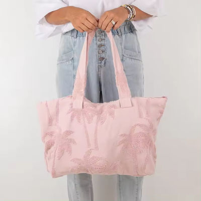 Stile Soft-loop Donna Custom Terry Stoffa asciugamano grande borsa per palestra Notte e spiaggia