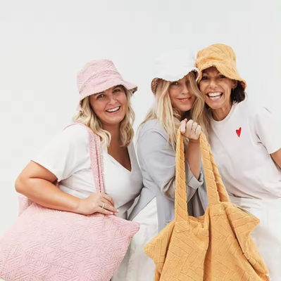 Stile Soft-loop Donna Custom Terry Stoffa asciugamano grande borsa per palestra Notte e spiaggia
