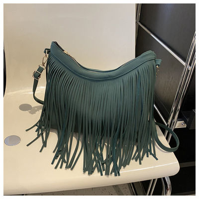 Borsa Tote personalizzata con maniglie per sciarpe Nuovo stile alla moda e frange colorate