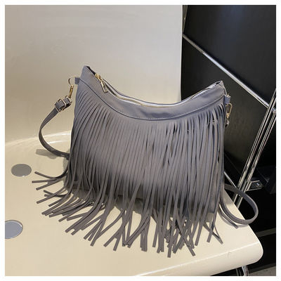 Borsa Tote personalizzata con maniglie per sciarpe Nuovo stile alla moda e frange colorate