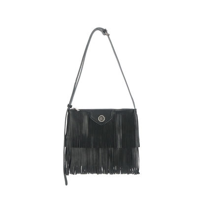 Polyester Medium Eco Friendly Bridesmaid Gifts Custom Nature Fringe Tassel Tote Bag per donne