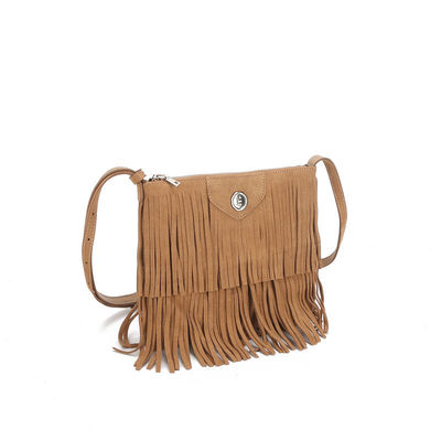 Polyester Medium Eco Friendly Bridesmaid Gifts Custom Nature Fringe Tassel Tote Bag per donne