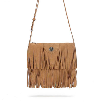 Polyester Medium Eco Friendly Bridesmaid Gifts Custom Nature Fringe Tassel Tote Bag per donne