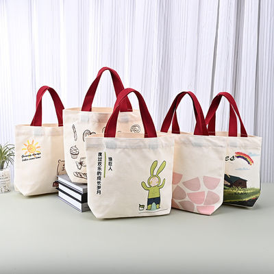 Nuova borsa di cotone riciclata di moda con logo stampato su misura
