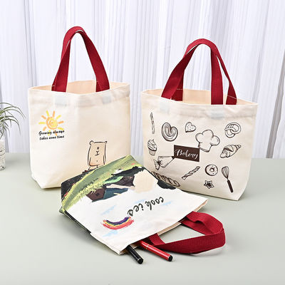 Nuova borsa di cotone riciclata di moda con logo stampato su misura