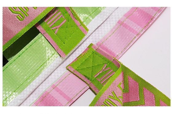 Angoli curvi resistenti PP laminato non tessuto sacchetto da negozio con chiusura del pulsante resistente