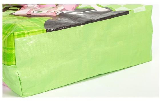 Angoli curvi resistenti PP laminato non tessuto sacchetto da negozio con chiusura del pulsante resistente