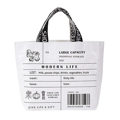 Stile manipolato Personalized Tote Shopping Bag con colore personalizzato e logo multicolore