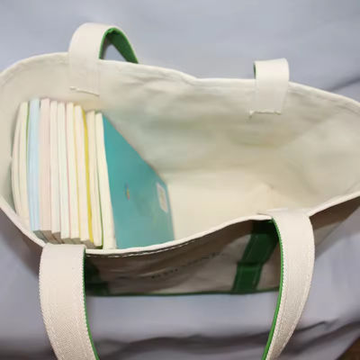 Sacchetto ecologico ecologico in cotone con logo stampato su misura
