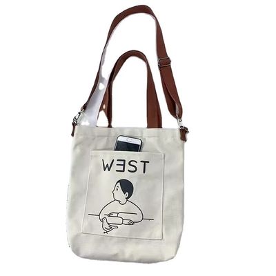Stile Soft-loop Custom Stampato Eco-Friendly Riciclato Large Canvas Grocery Shopping Strap Tote Bag