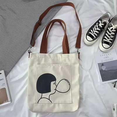 Stile Soft-loop Custom Stampato Eco-Friendly Riciclato Large Canvas Grocery Shopping Strap Tote Bag