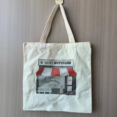 Borsa da shopping in tela con loghi Plain Custom Sublimation Blanks White Polyester Tote Bag