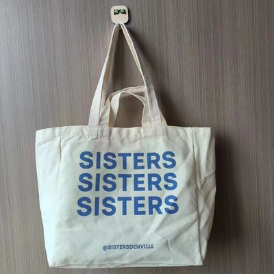 Borsa da shopping in tela con loghi Plain Custom Sublimation Blanks White Polyester Tote Bag