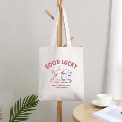 Borsa da shopping in tela con loghi Plain Custom Sublimation Blanks White Polyester Tote Bag