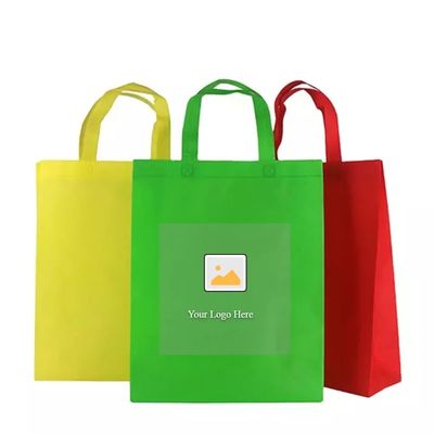 Medio taglio 30-50 cm Non tessuto Tote Bag con stampa di trasferimento di calore Logo personalizzabile