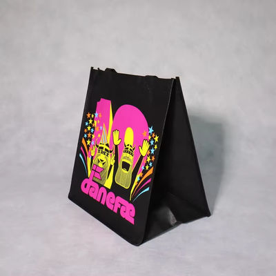 Logo personalizzato stampato sacchetti di tote non tessuti riutilizzabili per il trasferimento di calore degli acquirenti di alimentari