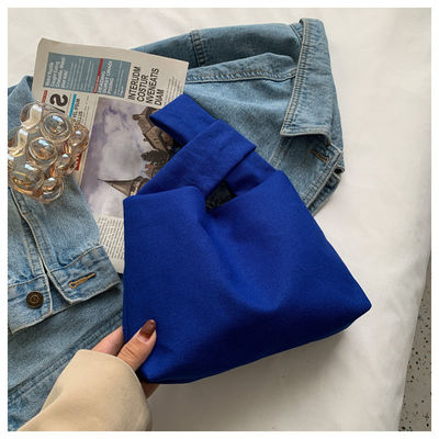 Borsa a mano a tela con chiusura a scatto semplice Borsa da polso quadrata