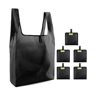 Medium Size Ripstop Riutilizzabile Pieghevole Pieghevole Tote Sacchetto di shopping Disegno personalizzabile