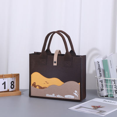 Stampa logo personalizzato Borsa da mano in cotone per studenti di moda di medie dimensioni e OEM / ODM