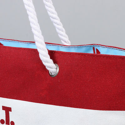Sacchetti di tela a mano a strisce sacchetti per la spesa personalizzati con logo