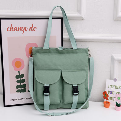 Borsa da spalla di cartone animato di grande capacità borsa da moda donna su tela personalizzata per studenti