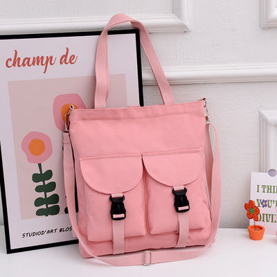 Borsa da spalla di cartone animato di grande capacità borsa da moda donna su tela personalizzata per studenti