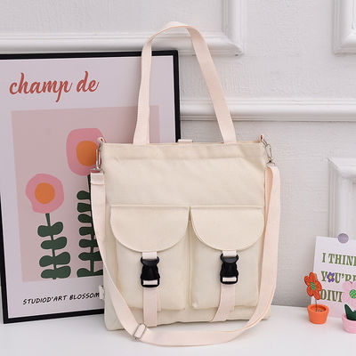Borsa da spalla di cartone animato di grande capacità borsa da moda donna su tela personalizzata per studenti