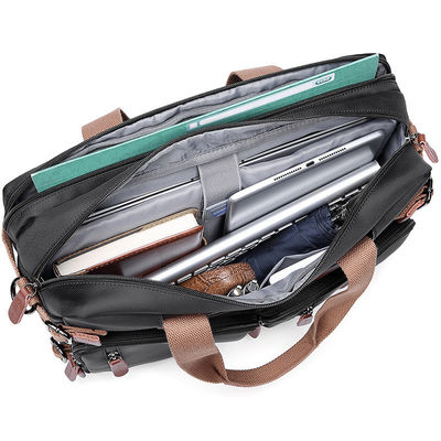 Borsa da spalla da uomo a misura con compartimento interno impermeabile e organizzazione