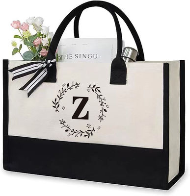 Borse per la spesa colore personalizzato Borsa di tela grande con carta di design personalizzata