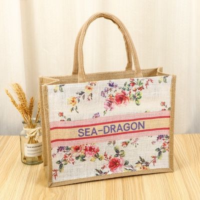 Borsa di giuta a base di burlap per lo shopping colore personalizzato e OEM/ODM accettabile