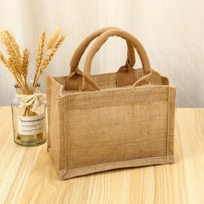 Borsa di giuta a base di burlap per lo shopping colore personalizzato e OEM/ODM accettabile