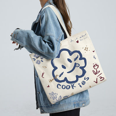 Il nuovo stile di moda personalizzato Logo di cotone di tela sacchetto con cerniera promozionale