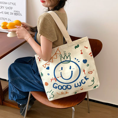 Il nuovo stile di moda personalizzato Logo di cotone di tela sacchetto con cerniera promozionale