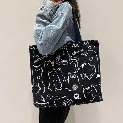 Il nuovo stile di moda personalizzato Logo di cotone di tela sacchetto con cerniera promozionale